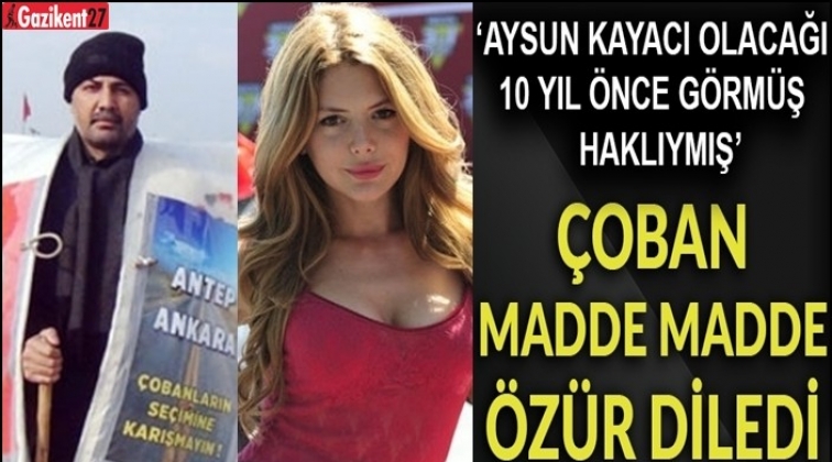 Gaziantepli çoban Aysun Kayacı'dan özür diledi