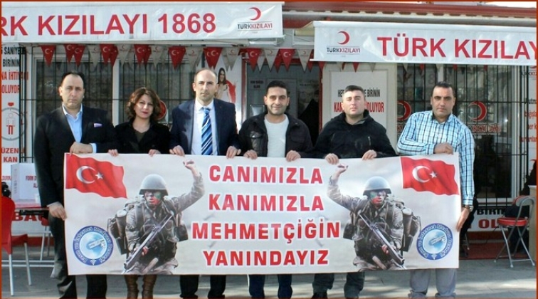 Gaziantepli gazeteciler Mehmetçik için kan verdi