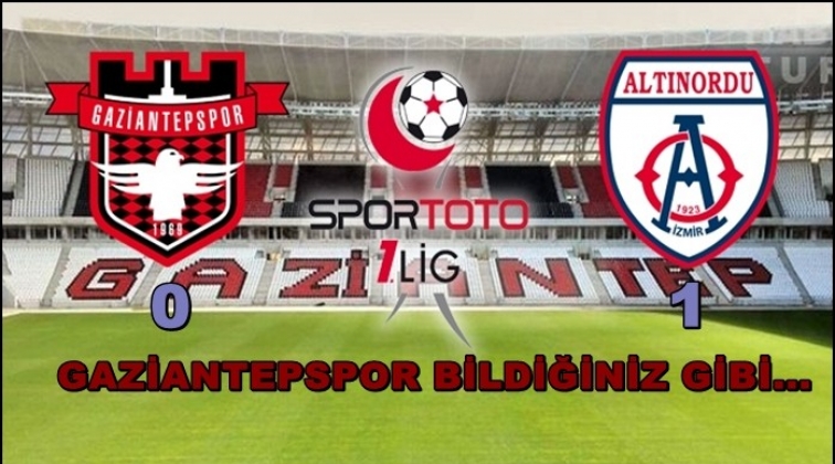 Gaziantepspor 0-1 Altınordu