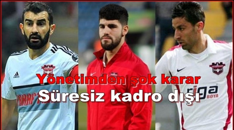 Gaziantepspor'da 3 futbolcu kadro dışı