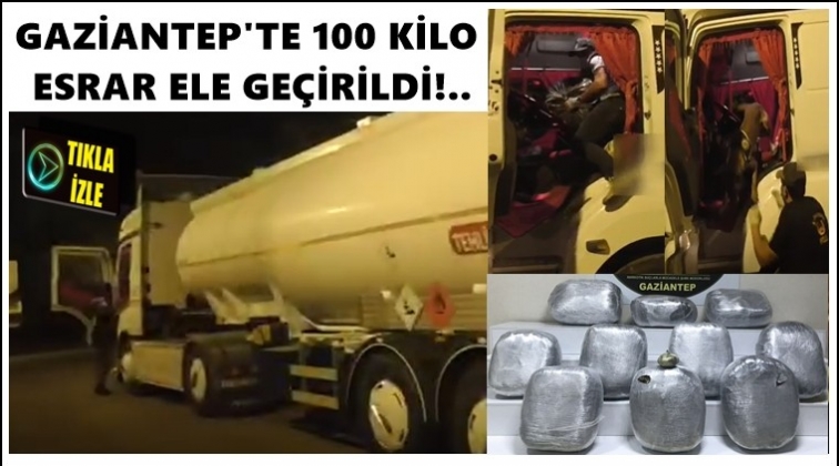 Gaziantep'te 100 kilo esrar ele ge&ccedil;irildi!