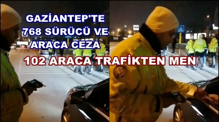 Gaziantep'te 102 ara&ccedil; trafikten men edildi