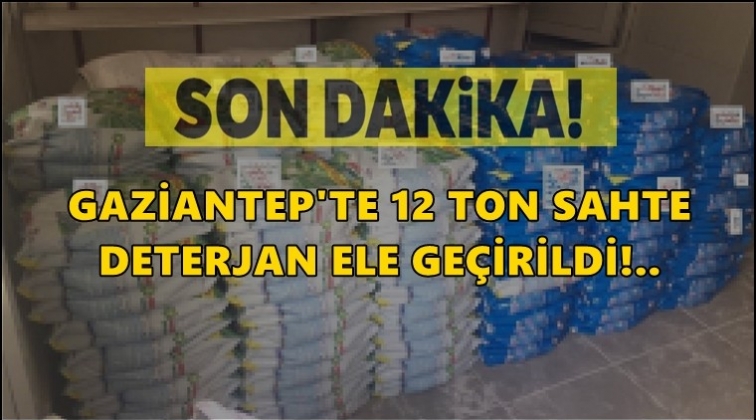 Gaziantep'te 12 ton sahte deterjan ele ge&ccedil;irildi
