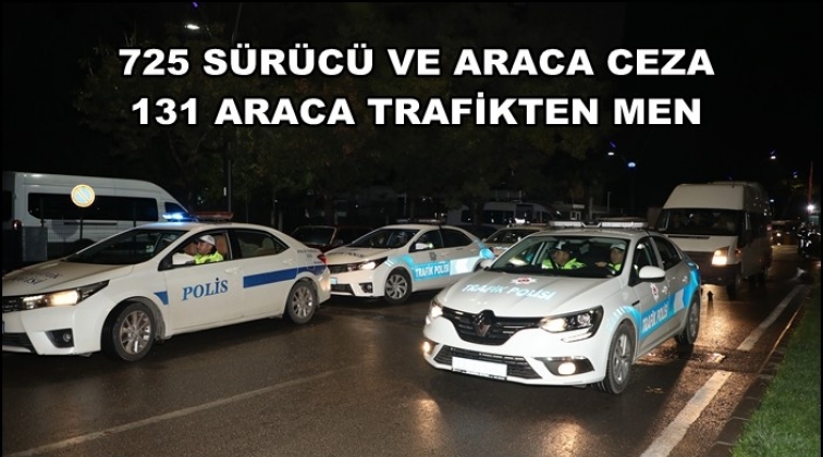 Gaziantep'te 131 araç trafikten men edildi