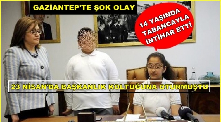 Gaziantep'te 14 yaşındaki kız tabancayla intihar etti!