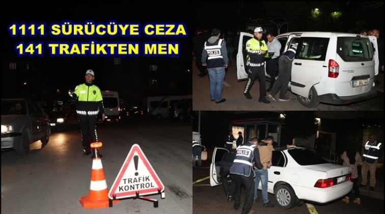 Gaziantep'te 141 araç trafikten men edildi
