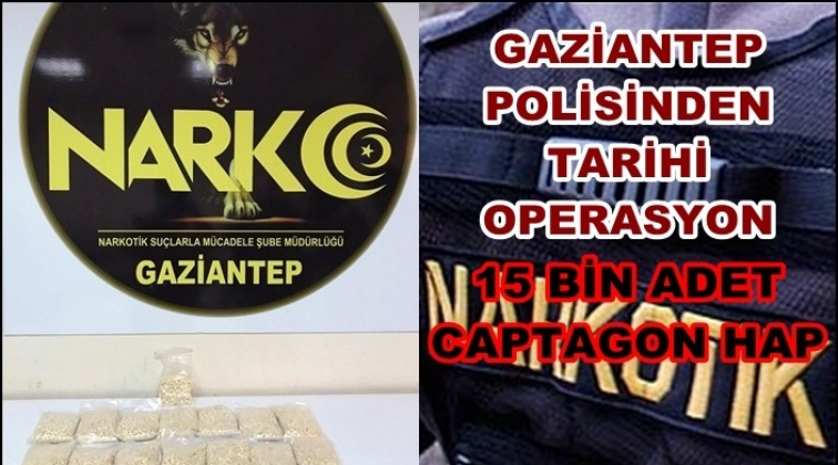 Gaziantep'te 15 bin captagon ele ge&ccedil;irildi
