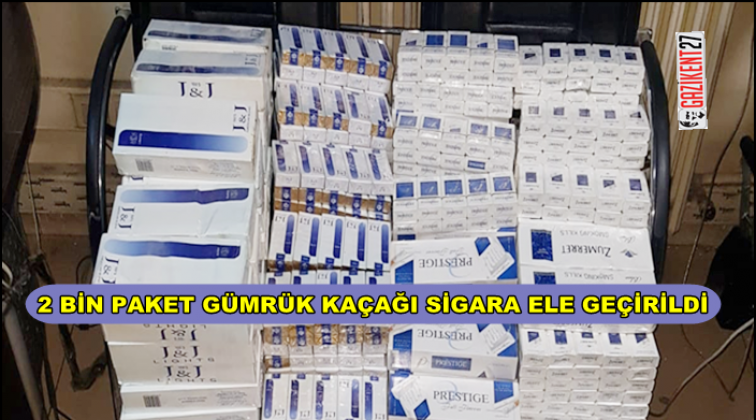 Gaziantep'te 2 bin paket kaçak sigara ele geçti