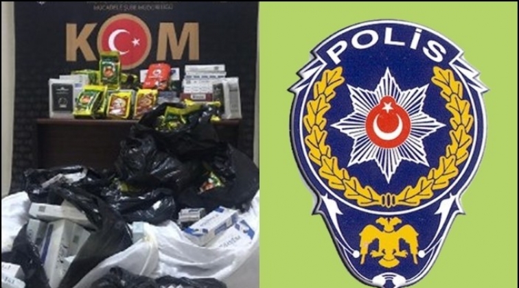 Gaziantep'te 2430 paket ka&ccedil;ak sigara ele ge&ccedil;irildi