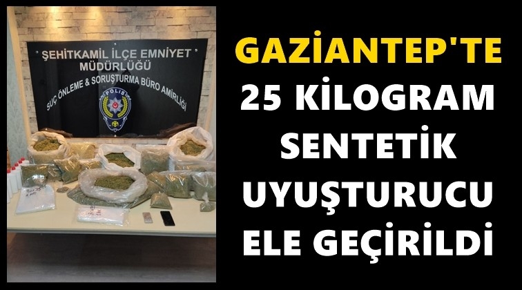 Gaziantep'te 25 kilo uyuşturucu ele ge&ccedil;irildi