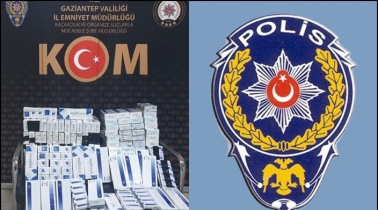 Gaziantep'te 2.500 paket ka&ccedil;ak sigara ele ge&ccedil;irildi