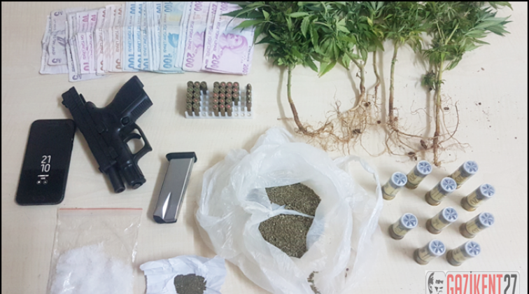 Gaziantep'te 3 adrese operasyonda 3 tutuklama