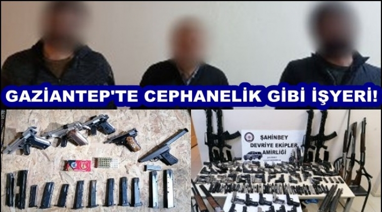 Gaziantep'te 3 ayrı adreste çok sayıda silah ele geçirildi