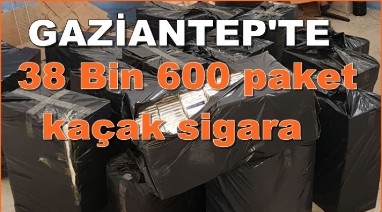 Gaziantep'te 38 Bin 600 paket kaçak sigara