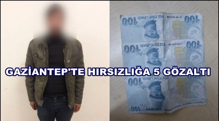 Gaziantep'te 4 farklı hırsızlığa 5 gözaltı