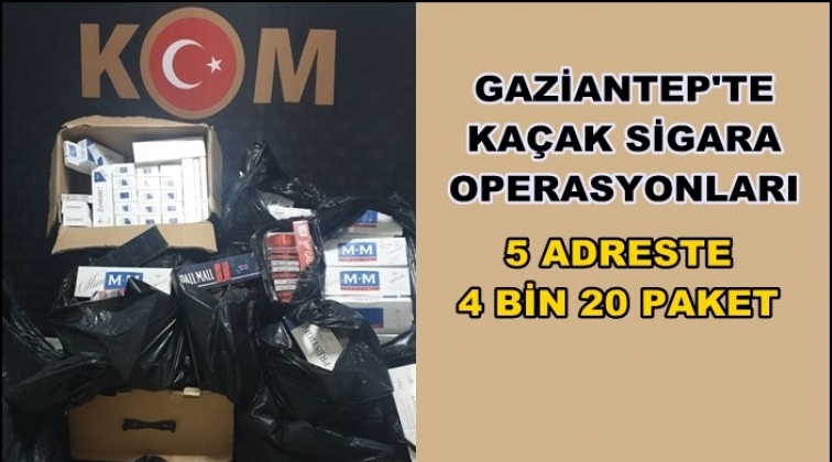 Gaziantep'te 4020 paket ka&ccedil;ak sigara ele ge&ccedil;irildi