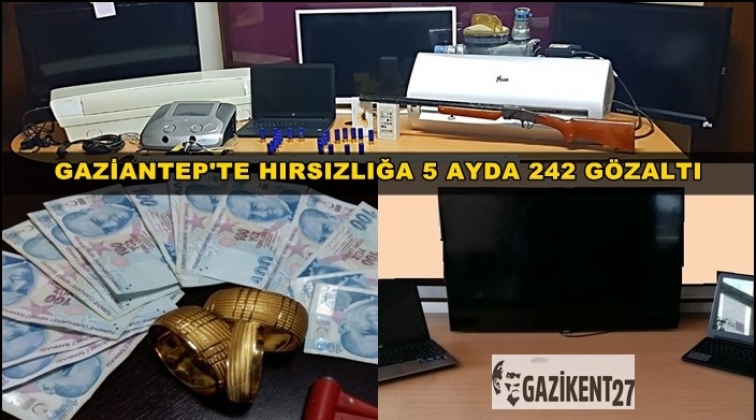 Gaziantep'te 5 aylık hırsızlık bilan&ccedil;osu