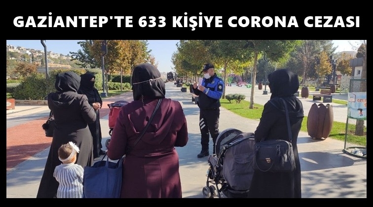 Gaziantep'te 633 kişiye maske cezası