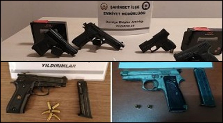 Gaziantep'te 9 ş&uuml;pheliden 10 silah &ccedil;ıktı