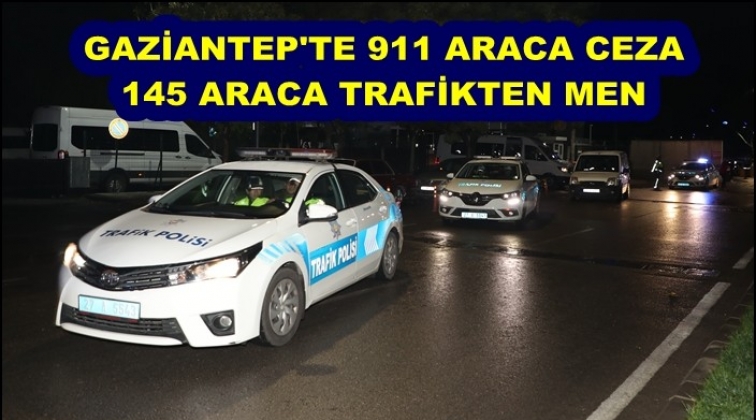 Gaziantep'te 911 sürücü ve araç plakasına ceza