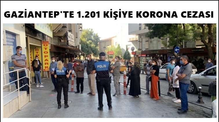Gaziantep'te bin 201 kişiye idari para cezası