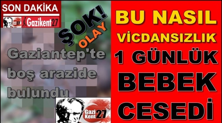 Gaziantep'te boş arazide bebek cesedi bulundu