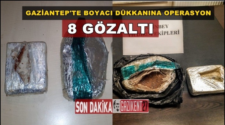 Gaziantep'te boyacı dükkanına uyuşturucu operasyonu
