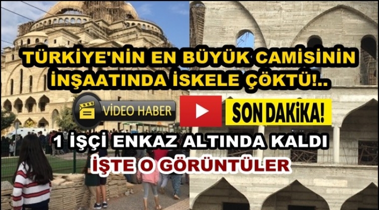 Gaziantep'te cami inşaatında çökme 1 işçi enkaz altında