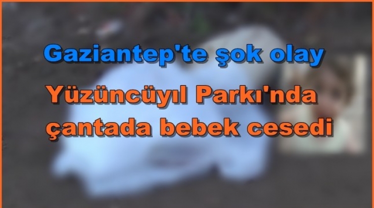 Gaziantep'te çantada 8 aylık bebek cesedi!..