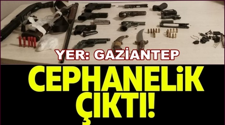 Gaziantep'te cephanelik gibi eve operasyon