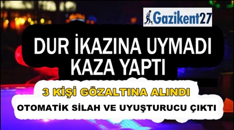 Gaziantep'te dur ikazına uymayan ara&ccedil; kaza yaptı!