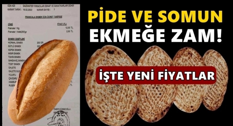 Gaziantep&rsquo;te ekmeğe zam geldi!