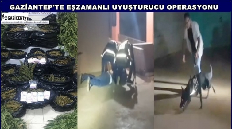 Gaziantep'te film gibi uyuşturucu operasyonu