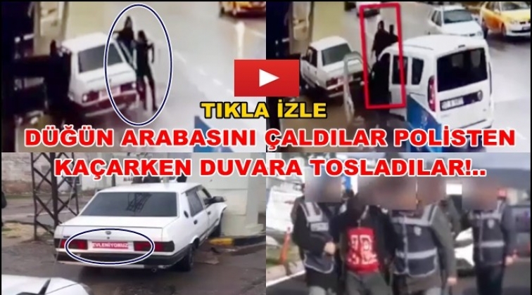 Gaziantep'te gelin arabası &ccedil;aldılar! Film gibi kovalamaca