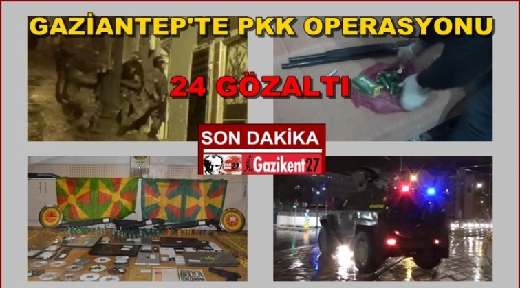 Gaziantep'te İHA destekli PKK operasyonu: 24 gözaltı