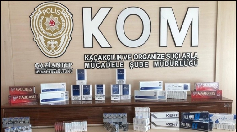 Gaziantep'te iki iş yerine ka&ccedil;ak sigara operasyonu