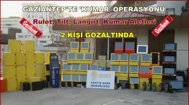 Gaziantep'te iş yerine kumar operasyonu: 2 gözaltı