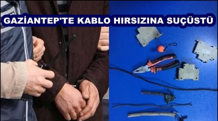 Gaziantep'te kabloları kesen şahıs suçüstü yakalandı