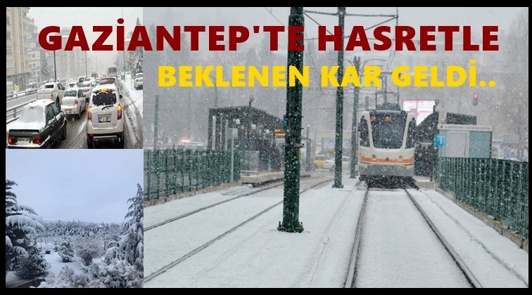 Gaziantep'te kar sevinci...