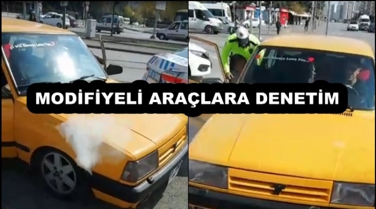 Gaziantep'te modifiyeli ara&ccedil;lara denetim