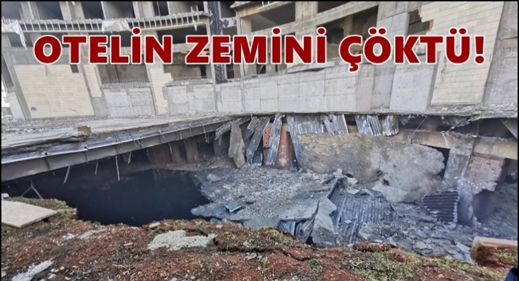 Gaziantep'te otelin zemini &ccedil;&ouml;kt&uuml;!
