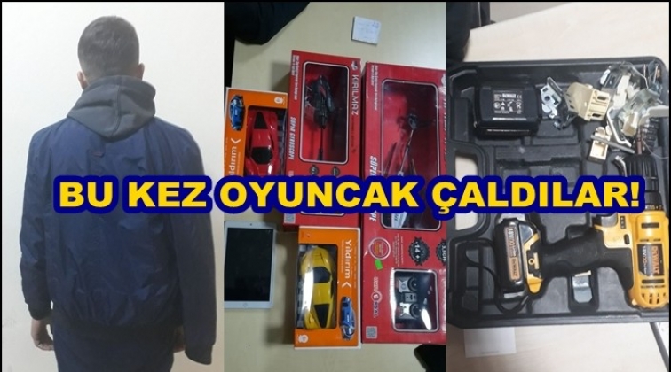Gaziantep'te oyuncak hırsızları kaçarken yakalandı
