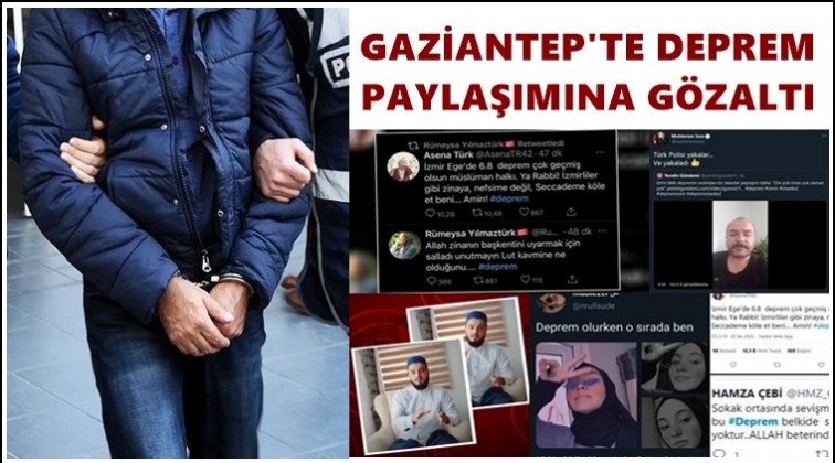 Gaziantep'te provokatif paylaşıma gözaltı