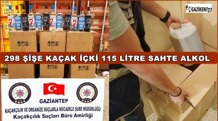 Gaziantep'te sahte içki operasyonu