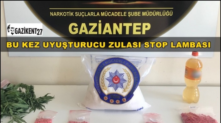 Gaziantep'te stop lambasına zulalanmış uyuşturucu