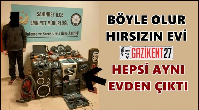 Gaziantep'te su&ccedil; evine hırsızlık operasyonu