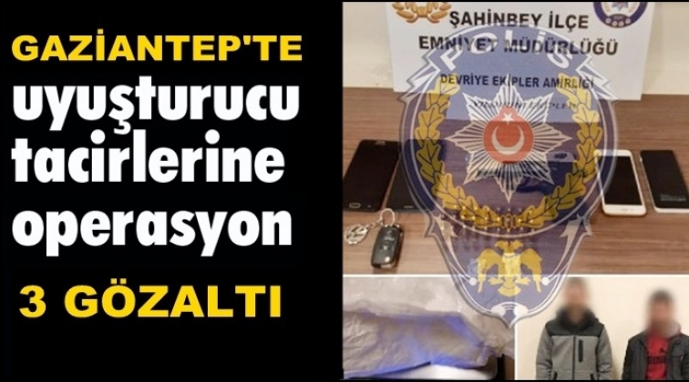 Gaziantep'te ş&uuml;pheli şahıslardan silah ve uyuşturucu &ccedil;ıktı