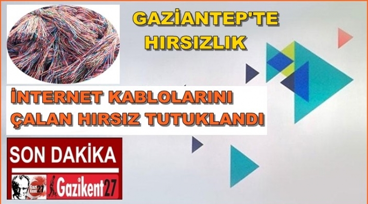 Gaziantep'te Telekom’un internet kablolarını çaldılar
