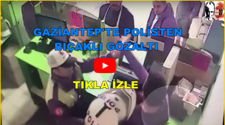 Gaziantep'te trafik polisi tartıştığı şahsı böyle gözaltına aldı