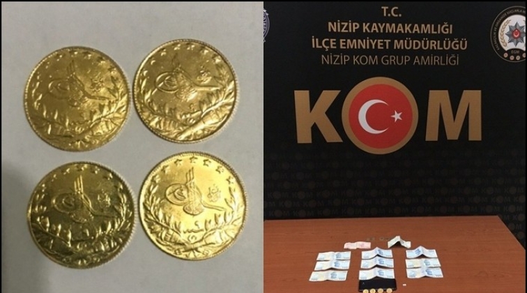 Gaziantep'te tuğra ibareli sikke ele ge&ccedil;irildi